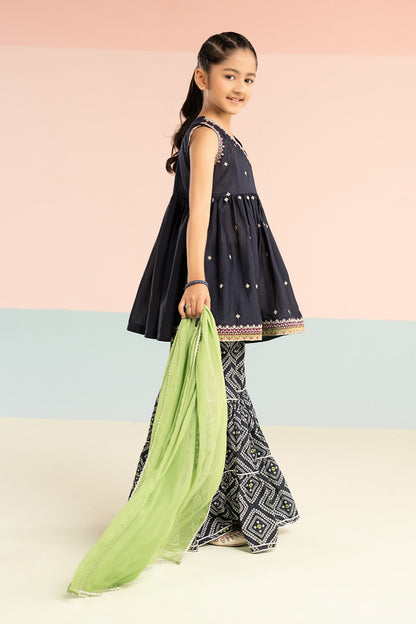 3 Piece Embroidered Lawn Suit - by Maria Faisal - Registered Vendor of : Maria B Kids - 100% Original Designer Dress