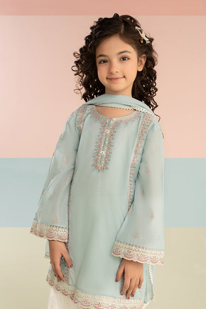 3 Piece Embroidered Lawn Suit - Kids Clothing - available at Maria Faisal in UK and USA.
