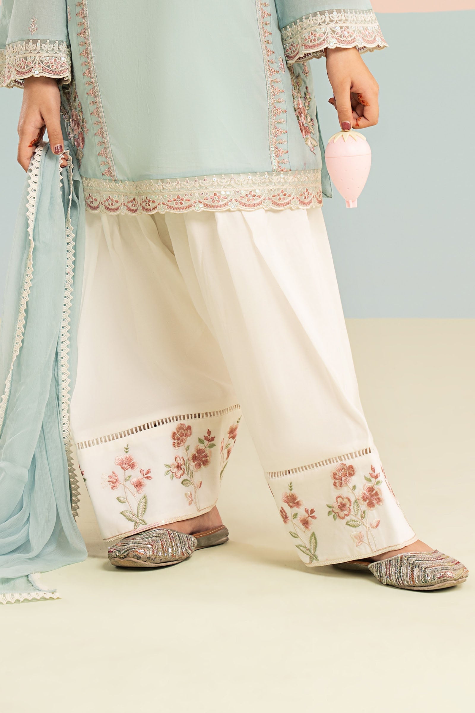3 Piece Embroidered Lawn Suit - Kids Clothing - available at Maria Faisal in UK and USA.