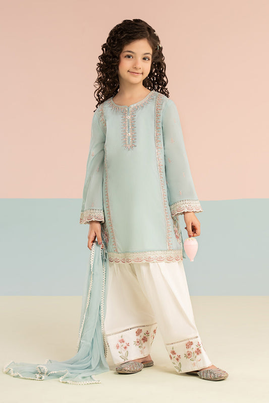 3 Piece Embroidered Lawn Suit - Kids Clothing - available at Maria Faisal in UK and USA.