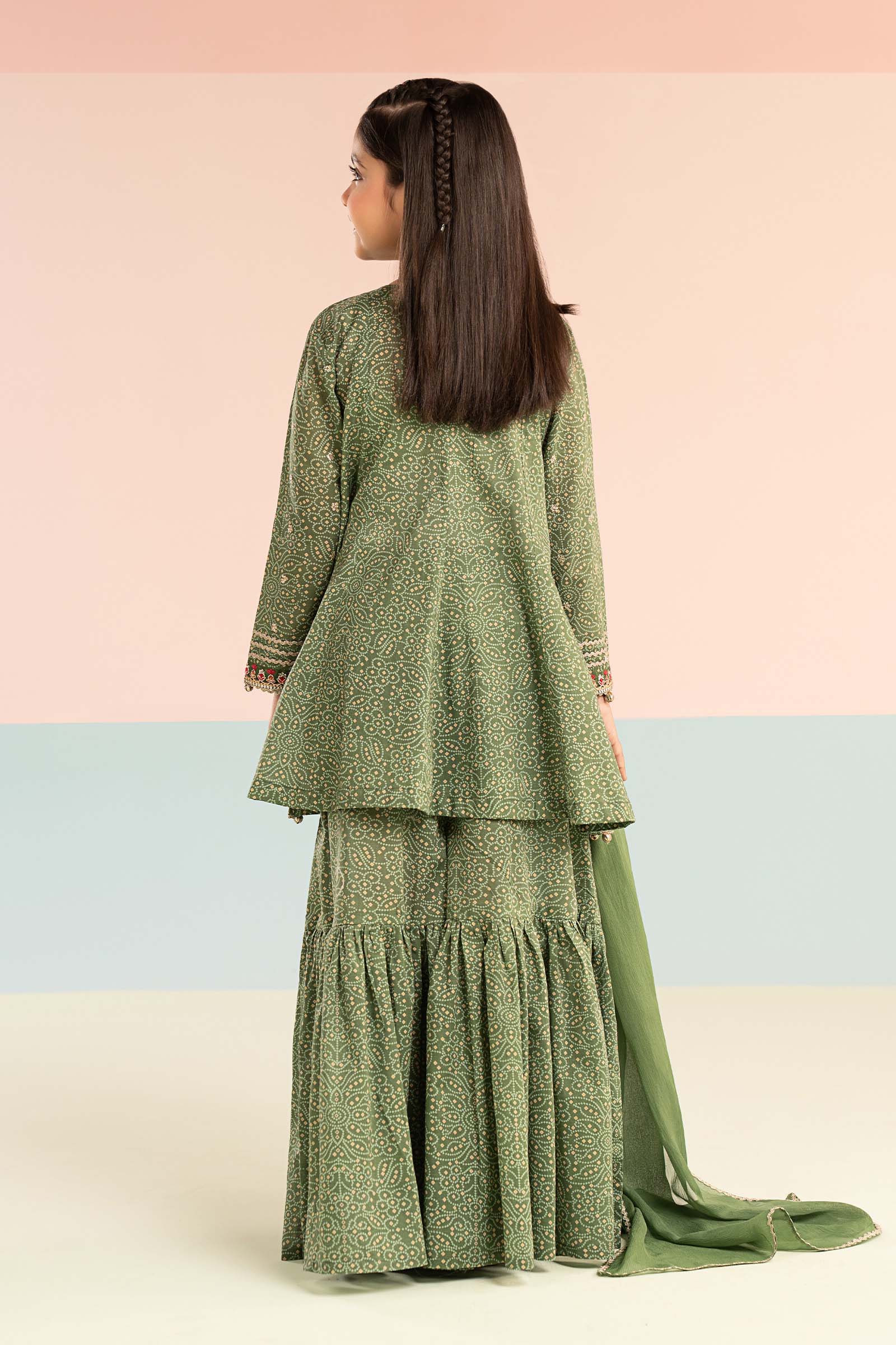 3 Piece Embroidered Lawn Suit - by Maria Faisal - Registered Vendor of : Maria B Kids - 100% Original Designer Dress