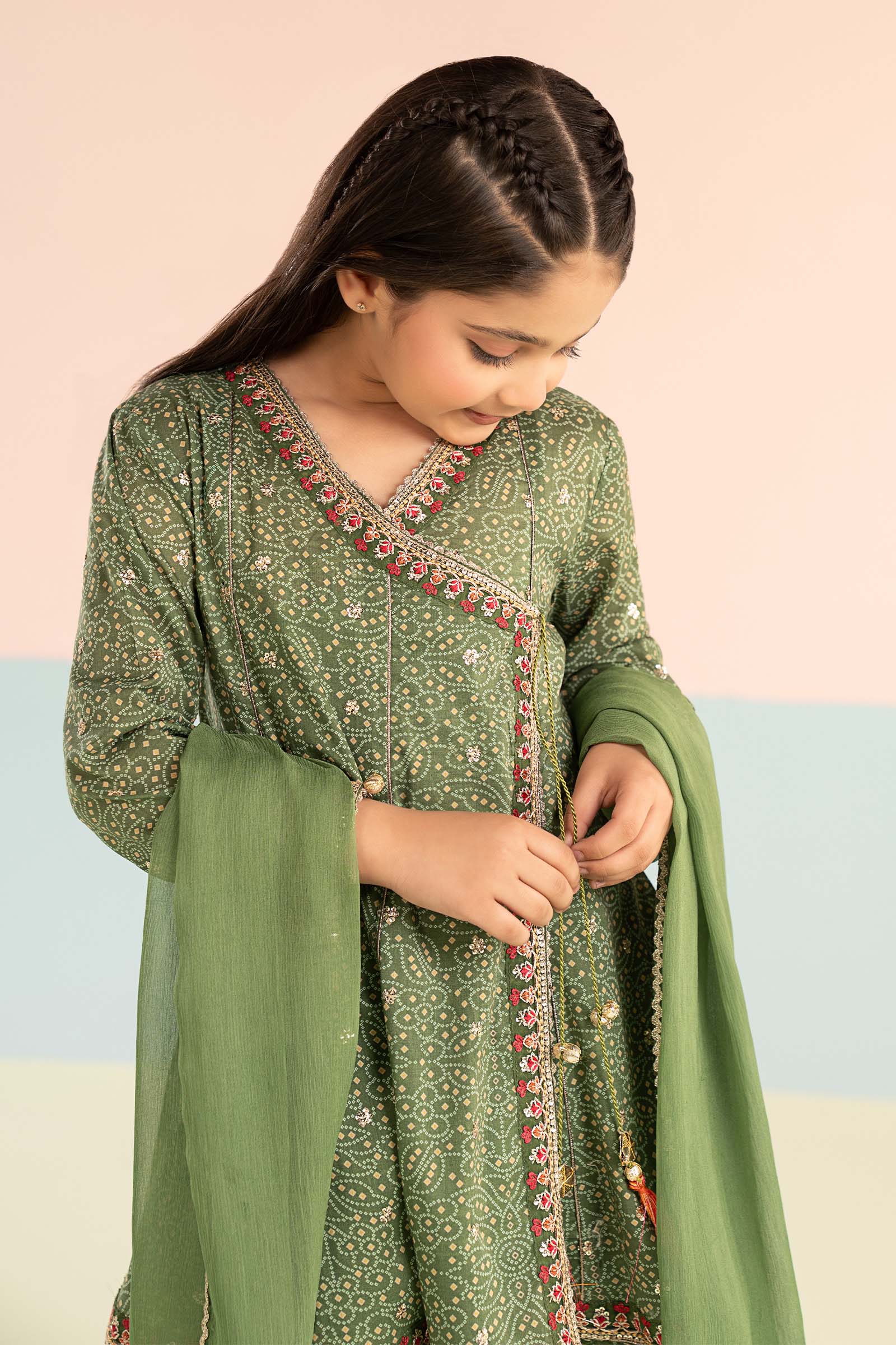 3 Piece Embroidered Lawn Suit - by Maria Faisal - Registered Vendor of : Maria B Kids - 100% Original Designer Dress