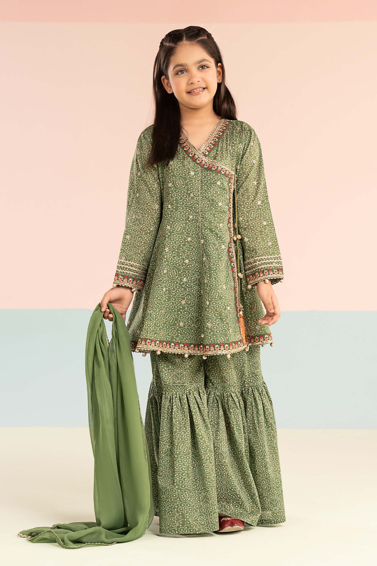 3 Piece Embroidered Lawn Suit - by Maria Faisal - Registered Vendor of : Maria B Kids - 100% Original Designer Dress
