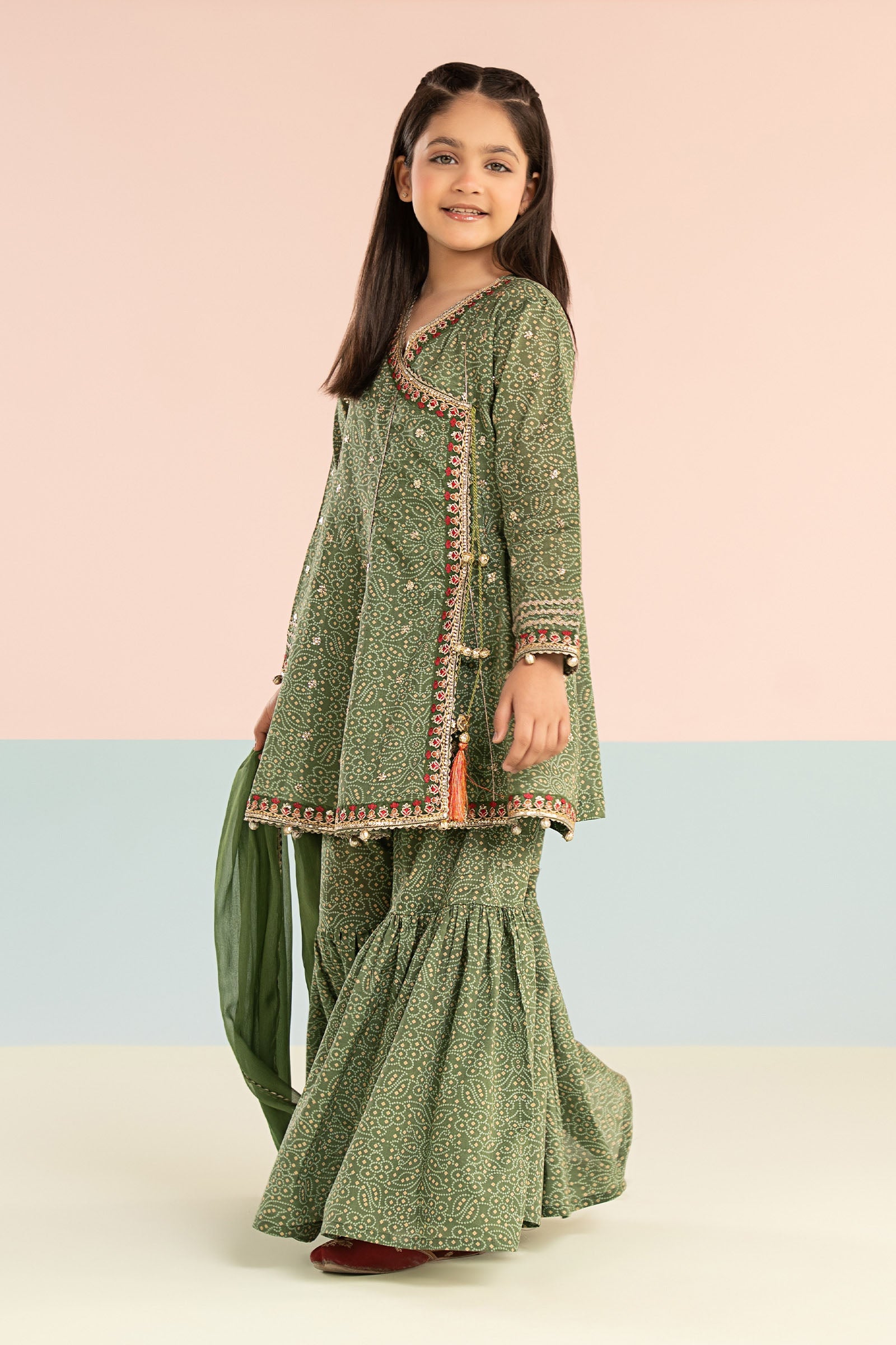 3 Piece Embroidered Lawn Suit - by Maria Faisal - Registered Vendor of : Maria B Kids - 100% Original Designer Dress