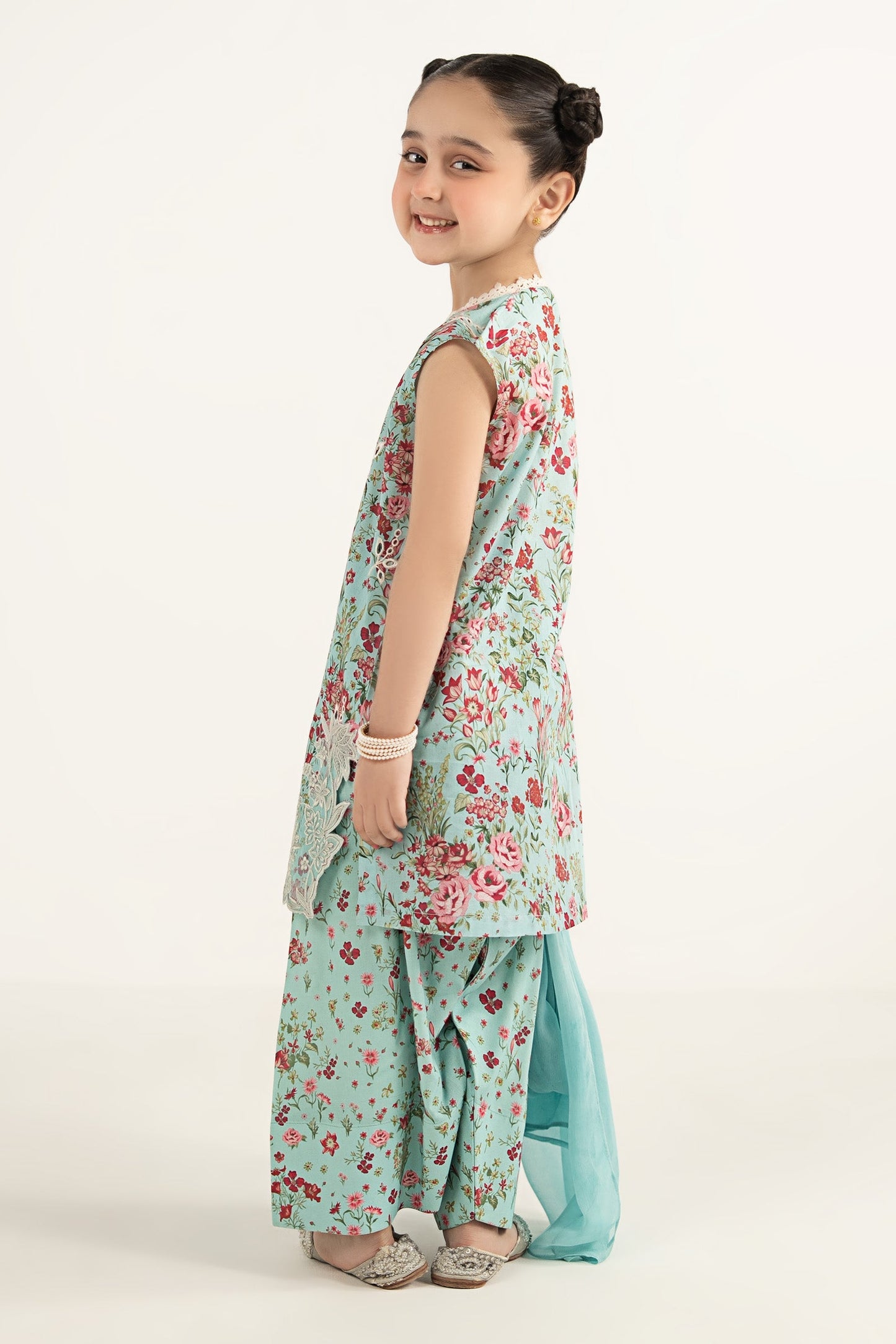 Maria B | Kids Wear | MEKC-16 - Dress - available at Maria Faisal in UK and USA.