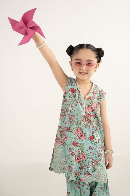 Maria B | Kids Wear | MEKC-16 - Dress - available at Maria Faisal in UK and USA.