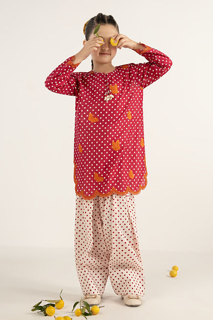 2 Piece Embroidered Lawn Suit - by Maria Faisal - Registered Vendor of : Maria B Kids - 100% Original Designer Dress
