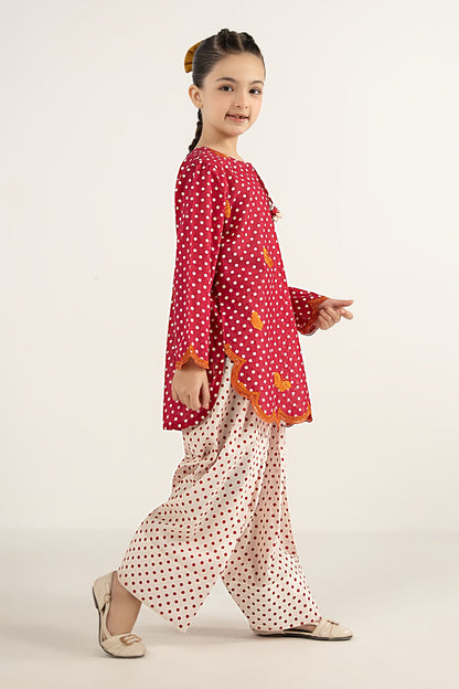 2 Piece Embroidered Lawn Suit - by Maria Faisal - Registered Vendor of : Maria B Kids - 100% Original Designer Dress