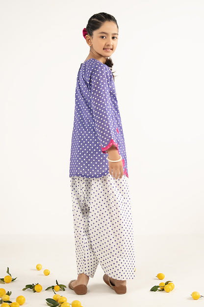 2 Piece Embroidered Lawn Suit - by Maria Faisal - Registered Vendor of : Maria B Kids - 100% Original Designer Dress
