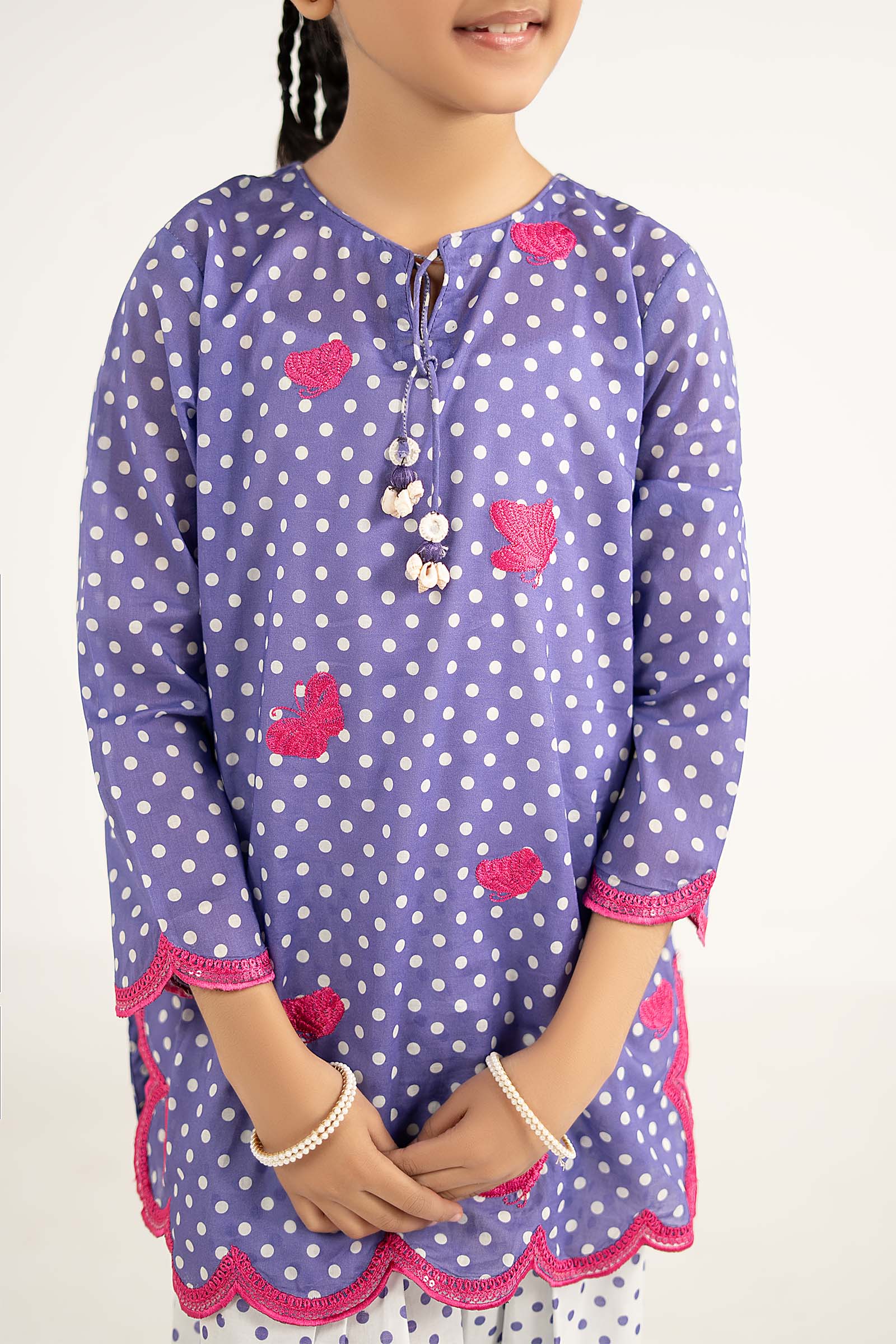 2 Piece Embroidered Lawn Suit - by Maria Faisal - Registered Vendor of : Maria B Kids - 100% Original Designer Dress