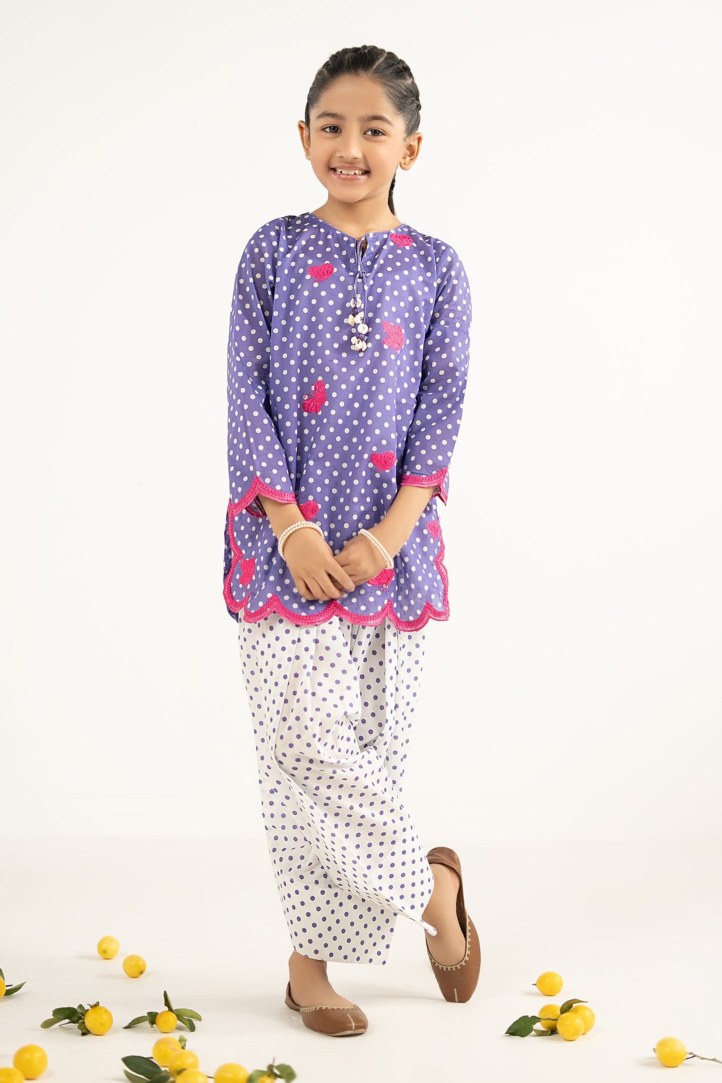 2 Piece Embroidered Lawn Suit - by Maria Faisal - Registered Vendor of : Maria B Kids - 100% Original Designer Dress