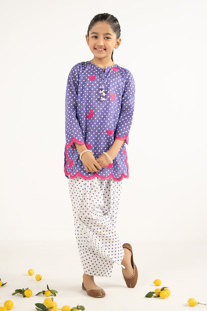 2 Piece Embroidered Lawn Suit - by Maria Faisal - Registered Vendor of : Maria B Kids - 100% Original Designer Dress