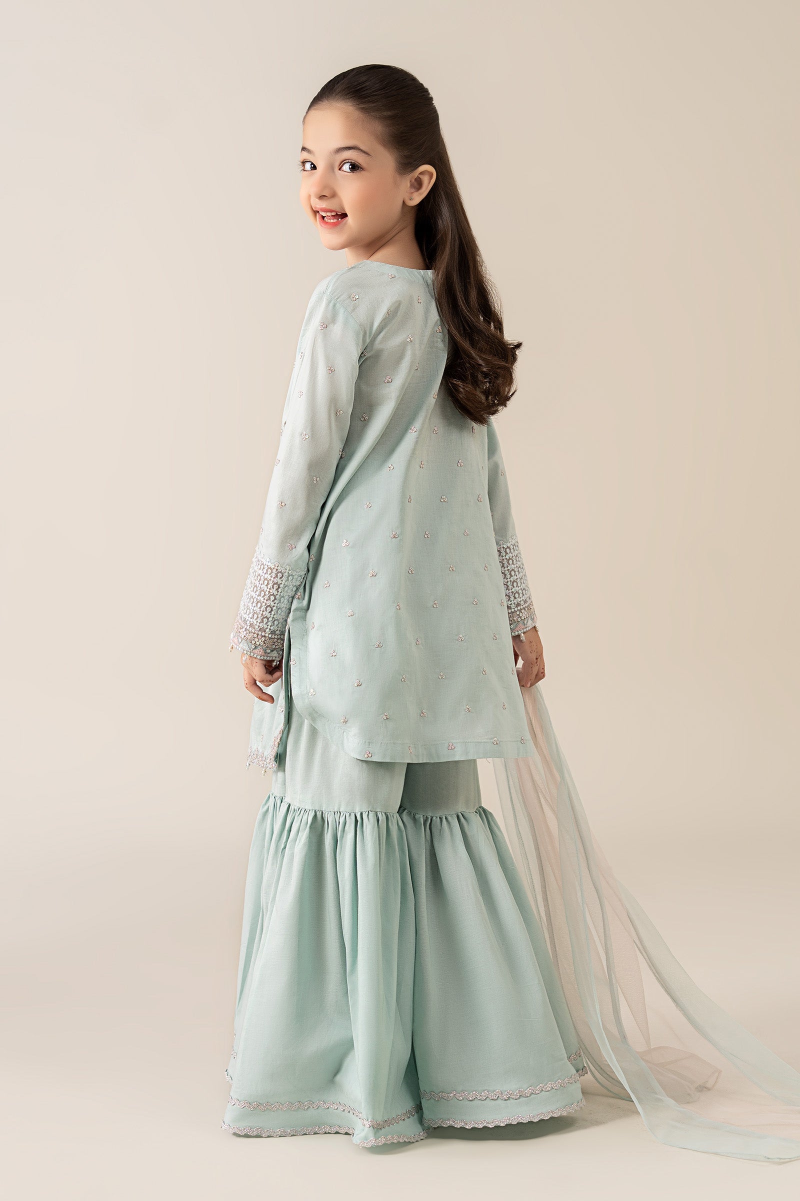 3 Piece Embroidered Lawn Suit - by Maria Faisal - Registered Vendor of : Maria B Kids - 100% Original Designer Dress