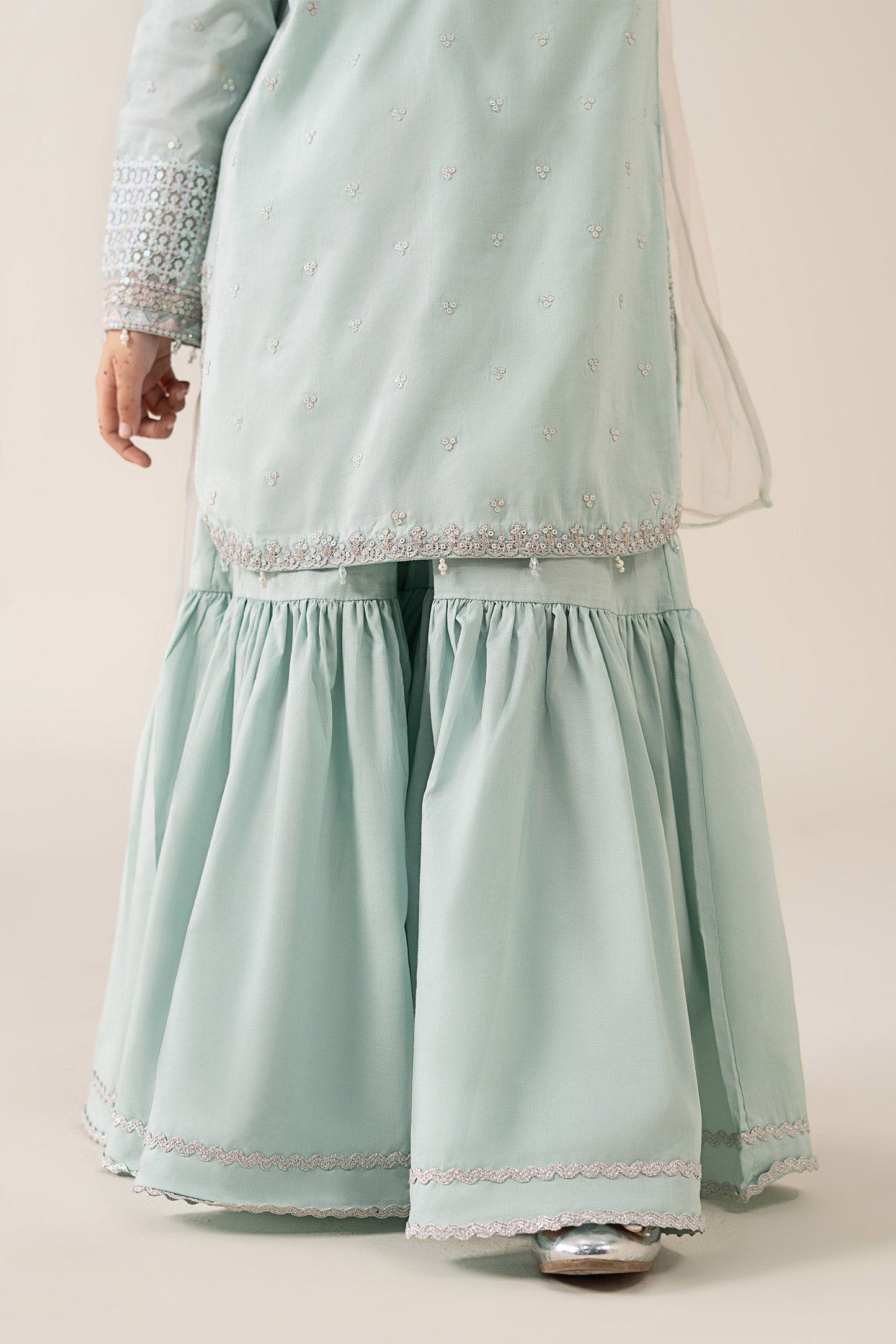 3 Piece Embroidered Lawn Suit - by Maria Faisal - Registered Vendor of : Maria B Kids - 100% Original Designer Dress