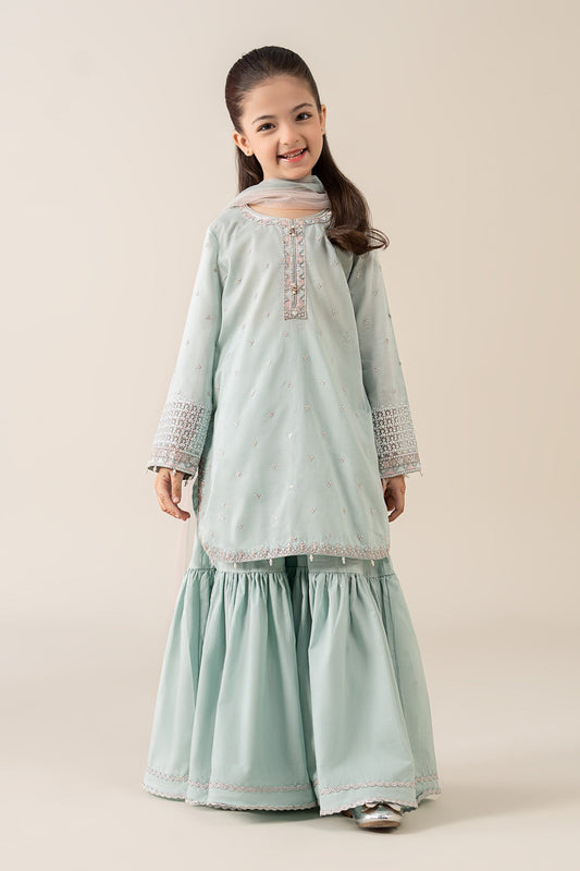 3 Piece Embroidered Lawn Suit - by Maria Faisal - Registered Vendor of : Maria B Kids - 100% Original Designer Dress