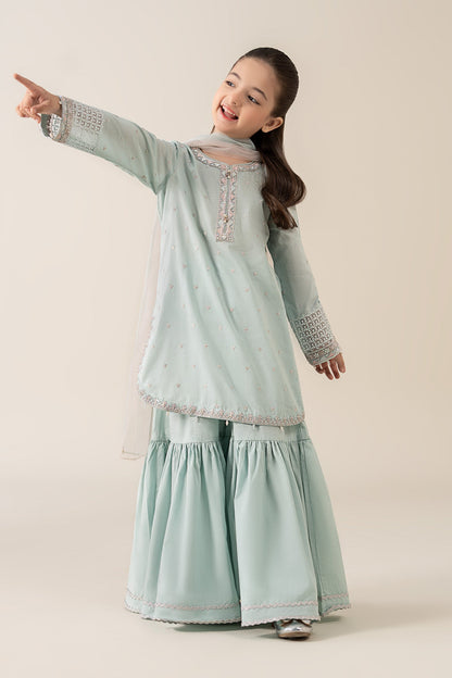 3 Piece Embroidered Lawn Suit - by Maria Faisal - Registered Vendor of : Maria B Kids - 100% Original Designer Dress