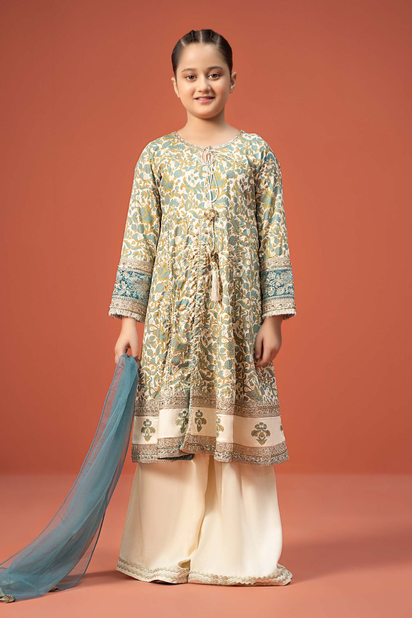 Maria B | 3 Piece Printed Linen Suit | MKD-W24-25