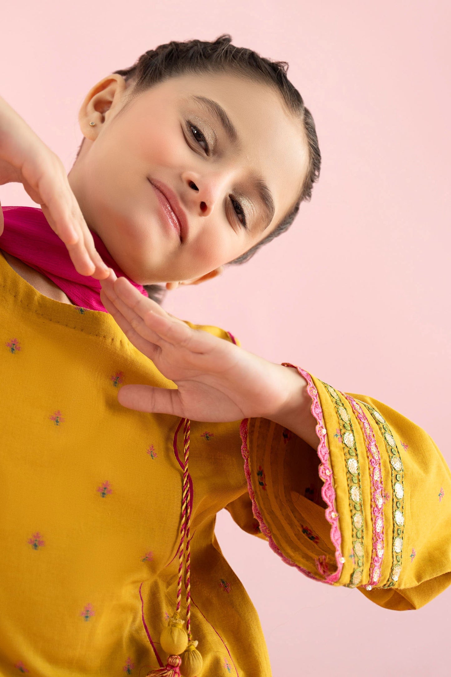 3 Piece Embroidered Jacquard Brochia Suit - Kids Clothes - available at Maria Faisal in UK and USA