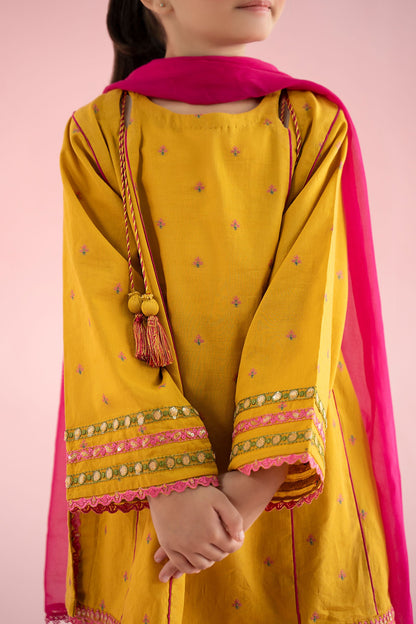 3 Piece Embroidered Jacquard Brochia Suit - Kids Clothes - available at Maria Faisal in UK and USA