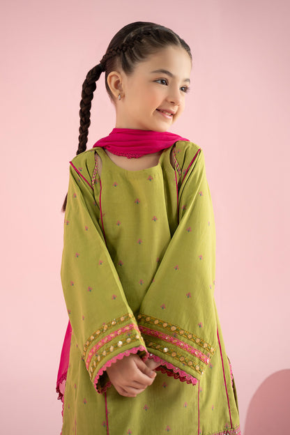 3 Piece Embroidered Jacquard Brochia Suit - Kids Clothes - available at Maria Faisal in UK and USA