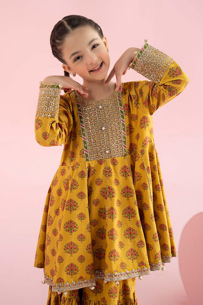 3 Piece Embroidered Linen Suit - Kids Clothes - available at Maria Faisal in UK and USA
