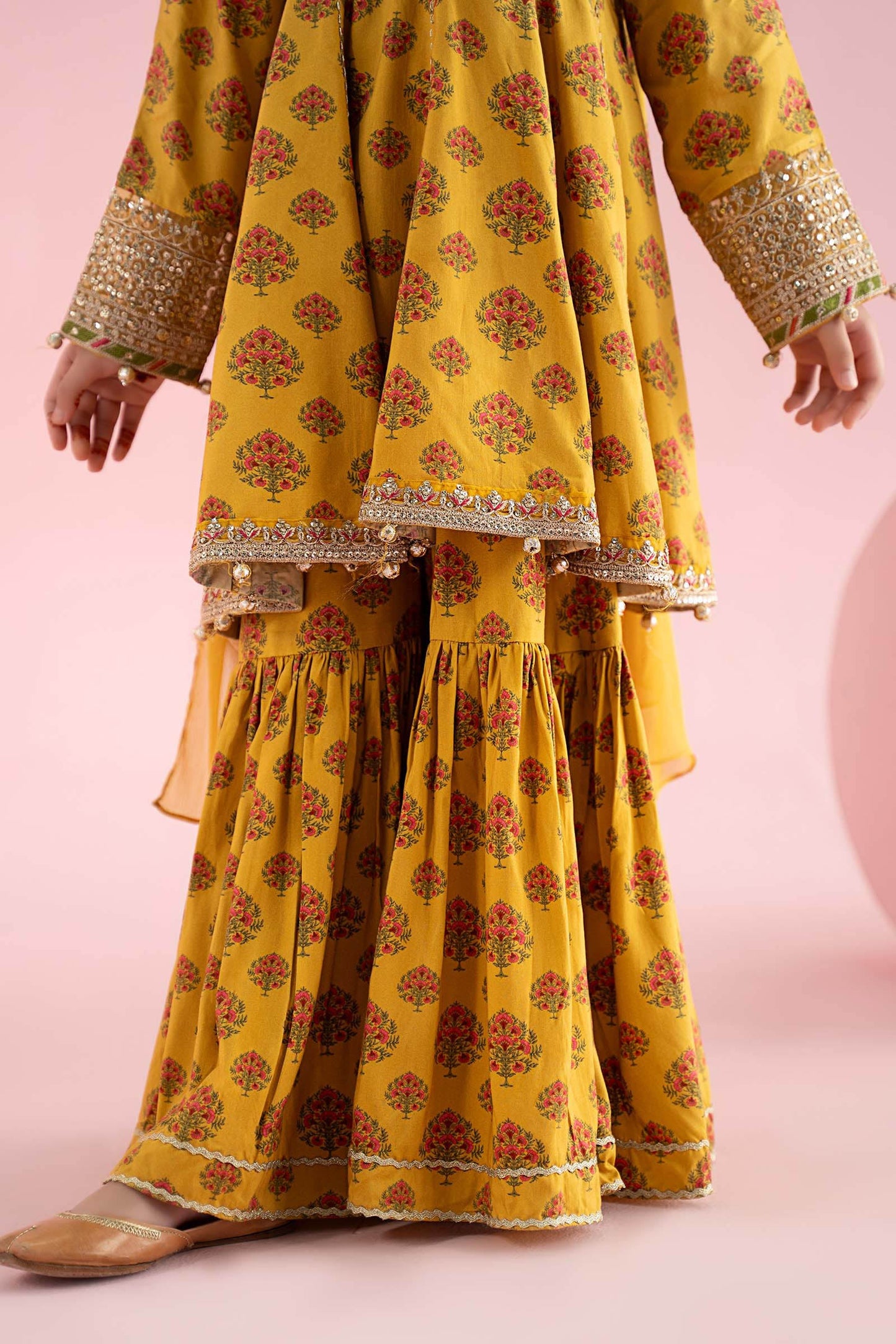 3 Piece Embroidered Linen Suit - Kids Clothes - available at Maria Faisal in UK and USA