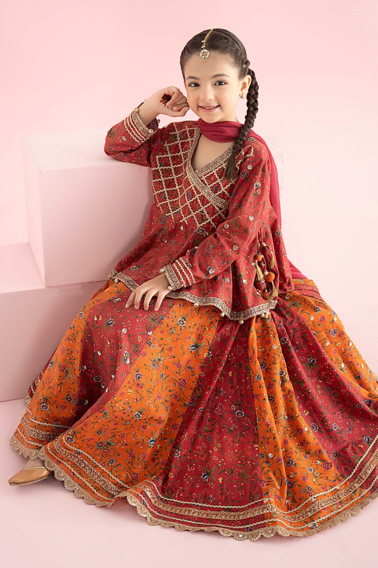 3 Piece Embroidered Khaddar Suit - Kids Clothes - available at Maria Faisal in UK and USA