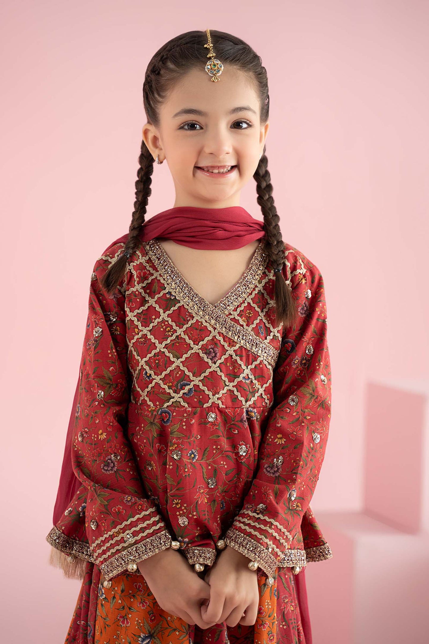 3 Piece Embroidered Khaddar Suit - Kids Clothes - available at Maria Faisal in UK and USA