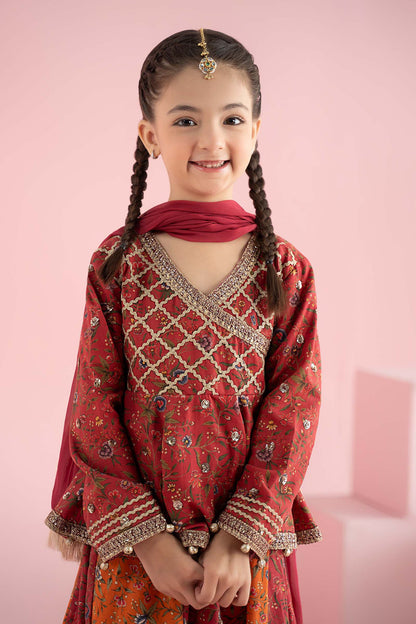 3 Piece Embroidered Khaddar Suit - Kids Clothes - available at Maria Faisal in UK and USA