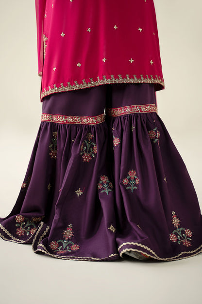 3 Piece Embroidered Linen Suit - Kids Clothes - available at Maria Faisal in UK and USA