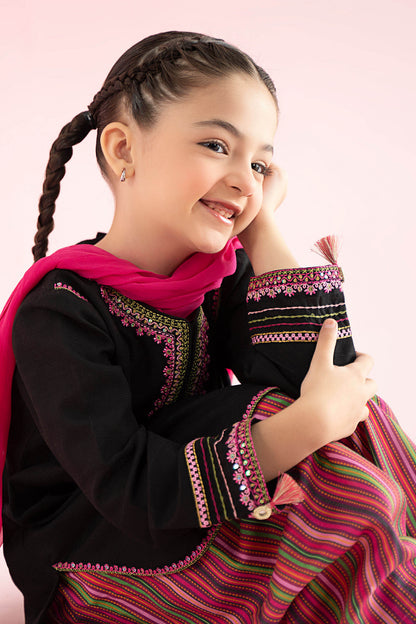 3 Piece Embroidered Slub Khaddar Suit - Kids Clothes - available at Maria Faisal in UK and USA