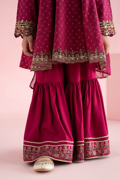 3 Piece Embroidered Filament Viscose Suit - Kids Clothes - available at Maria Faisal in UK and USA