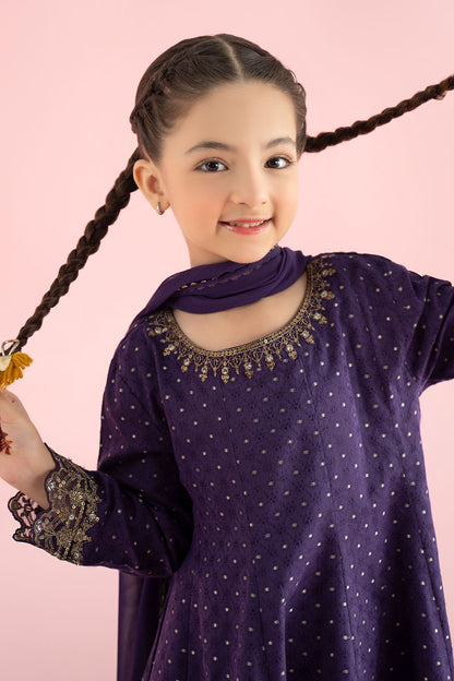3 Piece Embroidered Filament Viscose Suit - Kids Clothes - available at Maria Faisal in UK and USA