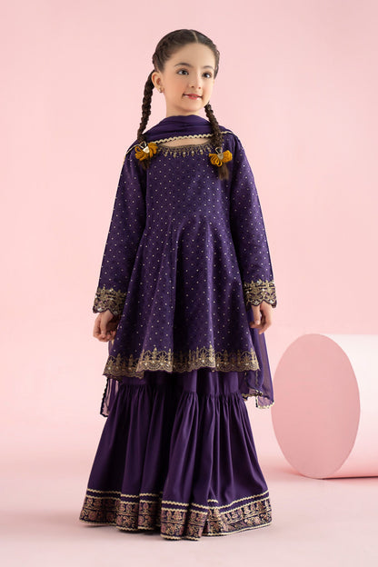 3 Piece Embroidered Filament Viscose Suit - Kids Clothes - available at Maria Faisal in UK and USA