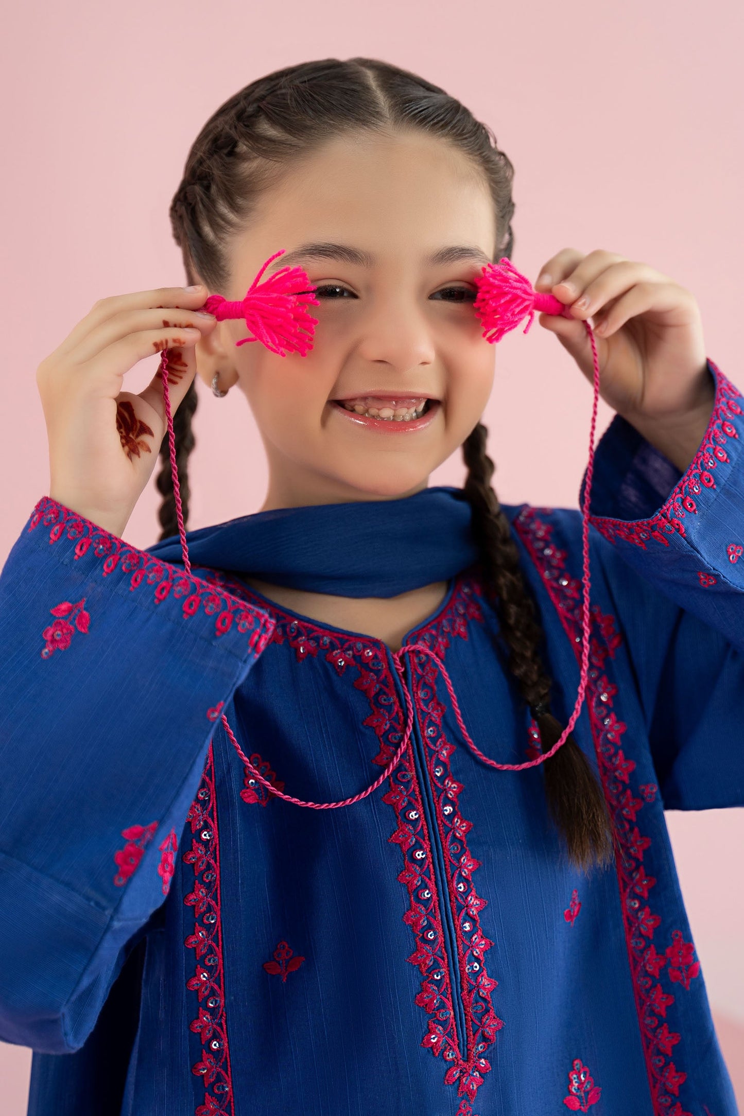 3 Piece Embroidered Khaddar Suit - Kids Clothes - available at Maria Faisal in UK and USA