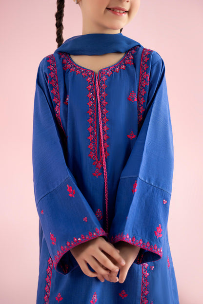 3 Piece Embroidered Khaddar Suit - Kids Clothes - available at Maria Faisal in UK and USA