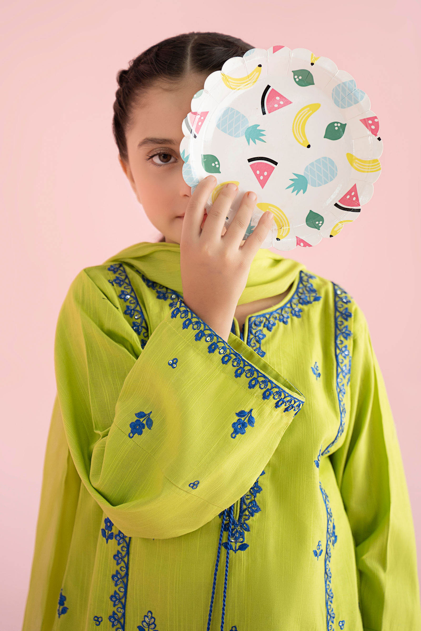 3 Piece Embroidered Khaddar Suit - Kids Clothes - available at Maria Faisal in UK and USA