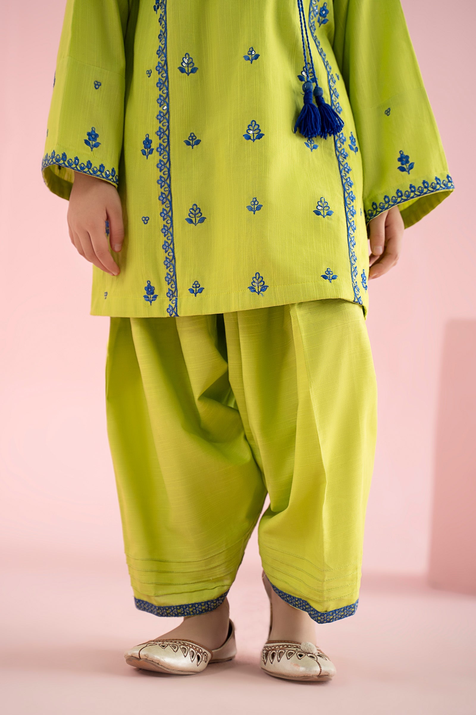 3 Piece Embroidered Khaddar Suit - Kids Clothes - available at Maria Faisal in UK and USA