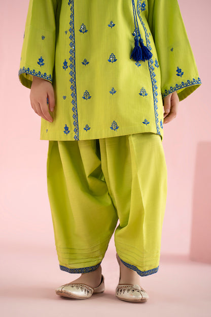 3 Piece Embroidered Khaddar Suit - Kids Clothes - available at Maria Faisal in UK and USA