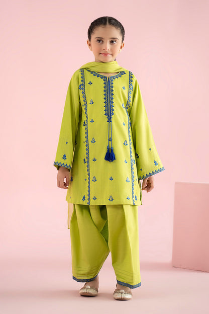 3 Piece Embroidered Khaddar Suit - Kids Clothes - available at Maria Faisal in UK and USA