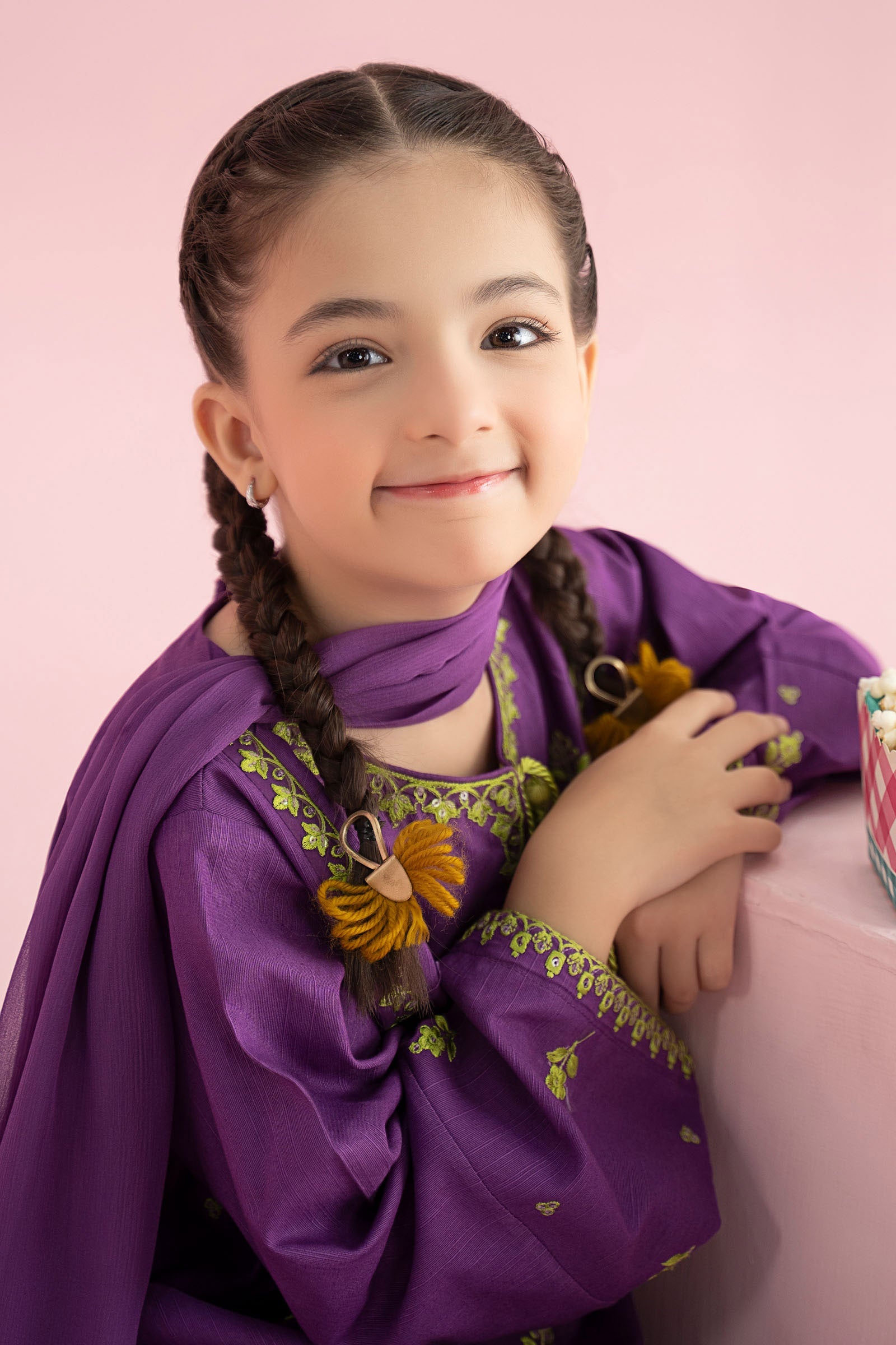 3 Piece Embroidered Khaddar Suit - Kids Clothes - available at Maria Faisal in UK and USA