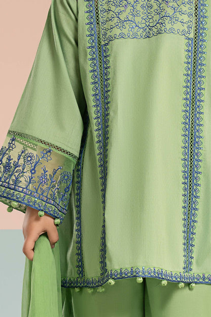 3 Piece Embroidered Dobby Lawn Suit - Kids Clothing - available at Maria Faisal in UK and USA.