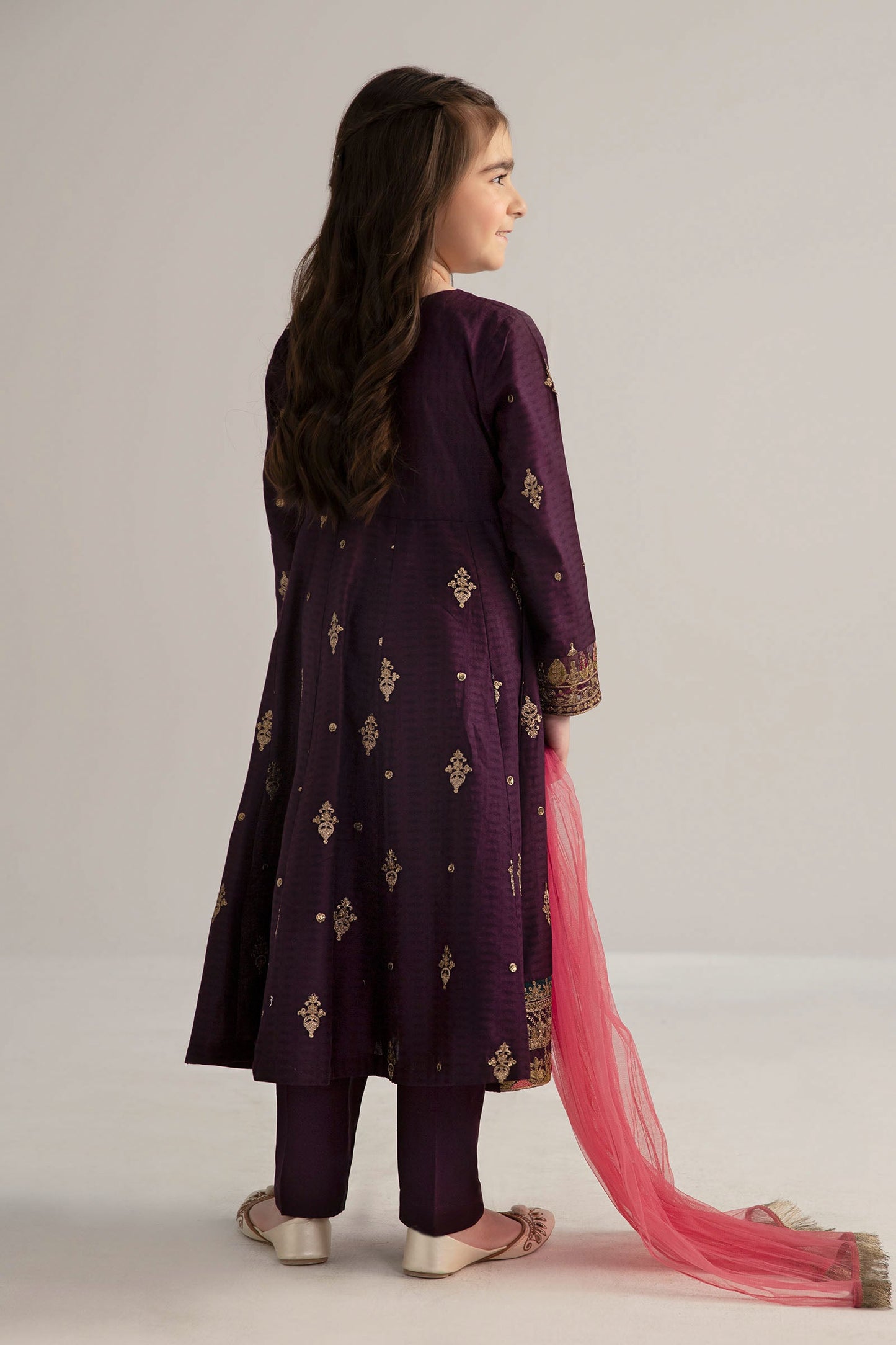 3 Piece Embroidered Dobby Lawn Suit - Kids Clothes - available at Maria Faisal in UK and USA