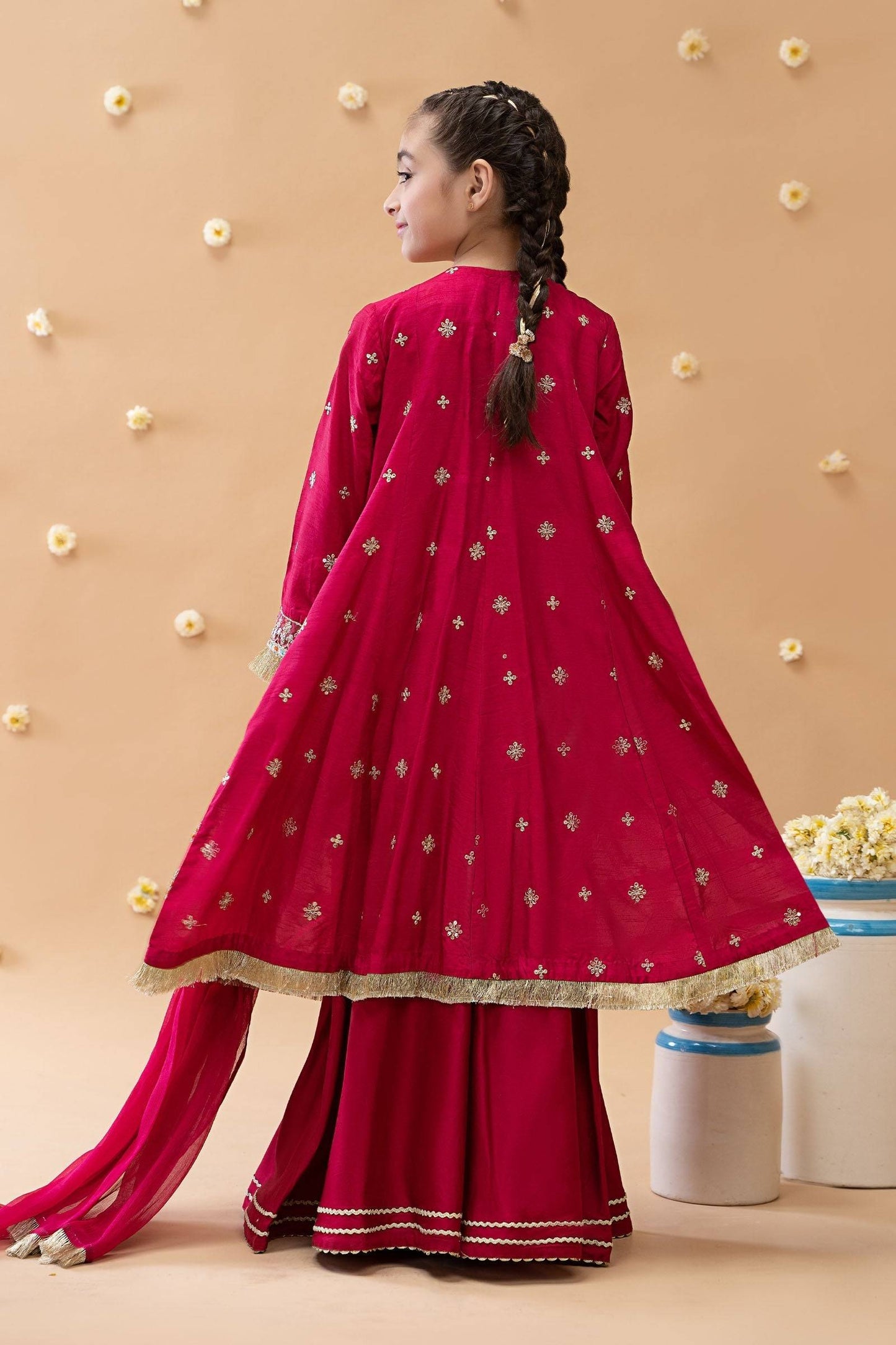 Maria B | 3 Piece Embroidered Suit | MKS-EA23-01R1 by Maria Faisal - Registered Vendor of : Maria B - type : Kids Clothes - 100% original wedding dresses