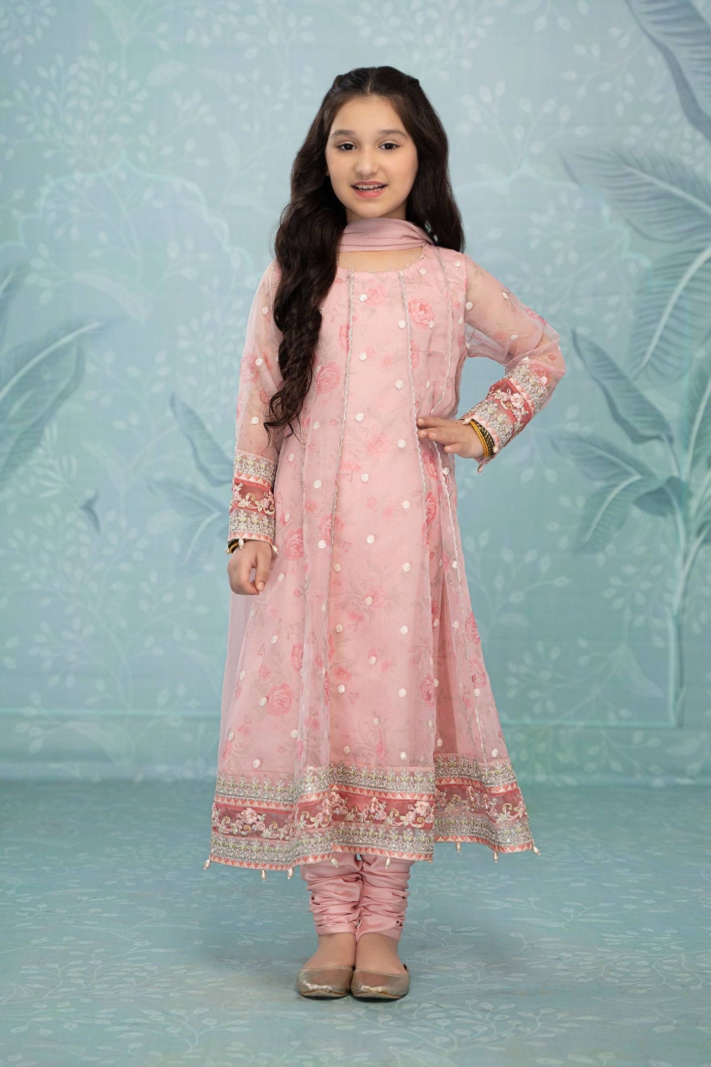 Maria B | 3 Piece Embroidered Lawn | MKS-EF23-03R1 by Maria Faisal - Registered Vendor of : Maria B - type : Kids Clothes - 100% original wedding dresses