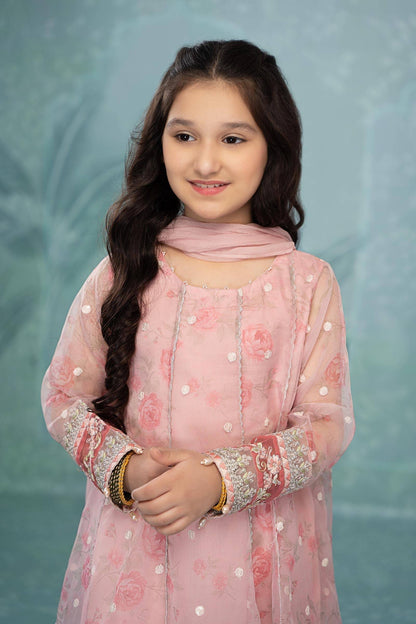 Maria B | 3 Piece Embroidered Lawn | MKS-EF23-03R1 by Maria Faisal - Registered Vendor of : Maria B - type : Kids Clothes - 100% original wedding dresses
