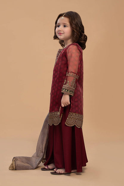Maria B | 3 Piece Embroidered Lawn Suit | MKS-EF23-06R1 by Maria Faisal - Registered Vendor of : Maria B - type : Kids Clothes - 100% original wedding dresses