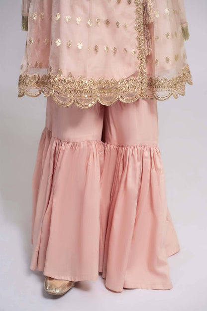 Maria B | 3 Piece Embroidered Organza Suit | MKS-EF24-18 by Maria Faisal - Registered Vendor of : Maria B - type : Kids Clothes - 100% original wedding dresses