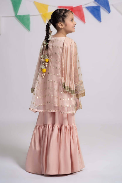 Maria B | 3 Piece Embroidered Organza Suit | MKS-EF24-18 by Maria Faisal - Registered Vendor of : Maria B - type : Kids Clothes - 100% original wedding dresses