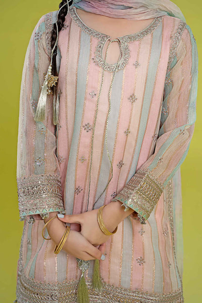Maria B | 3 Piece Embroidered Yarn Dyed Suit | MKS-EF24-32 by Maria Faisal - Registered Vendor of : Maria B - type : Kids Clothes - 100% original wedding dresses